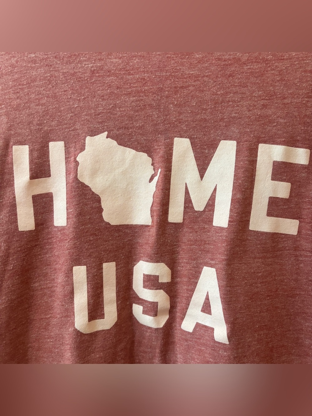 Women's Short Sleeve 'Home USA' Tee - Dusty Rose - Picture 3 of 7